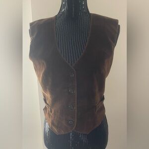 Vintage Mr.Jax Brown Corduroy Vest Size 14